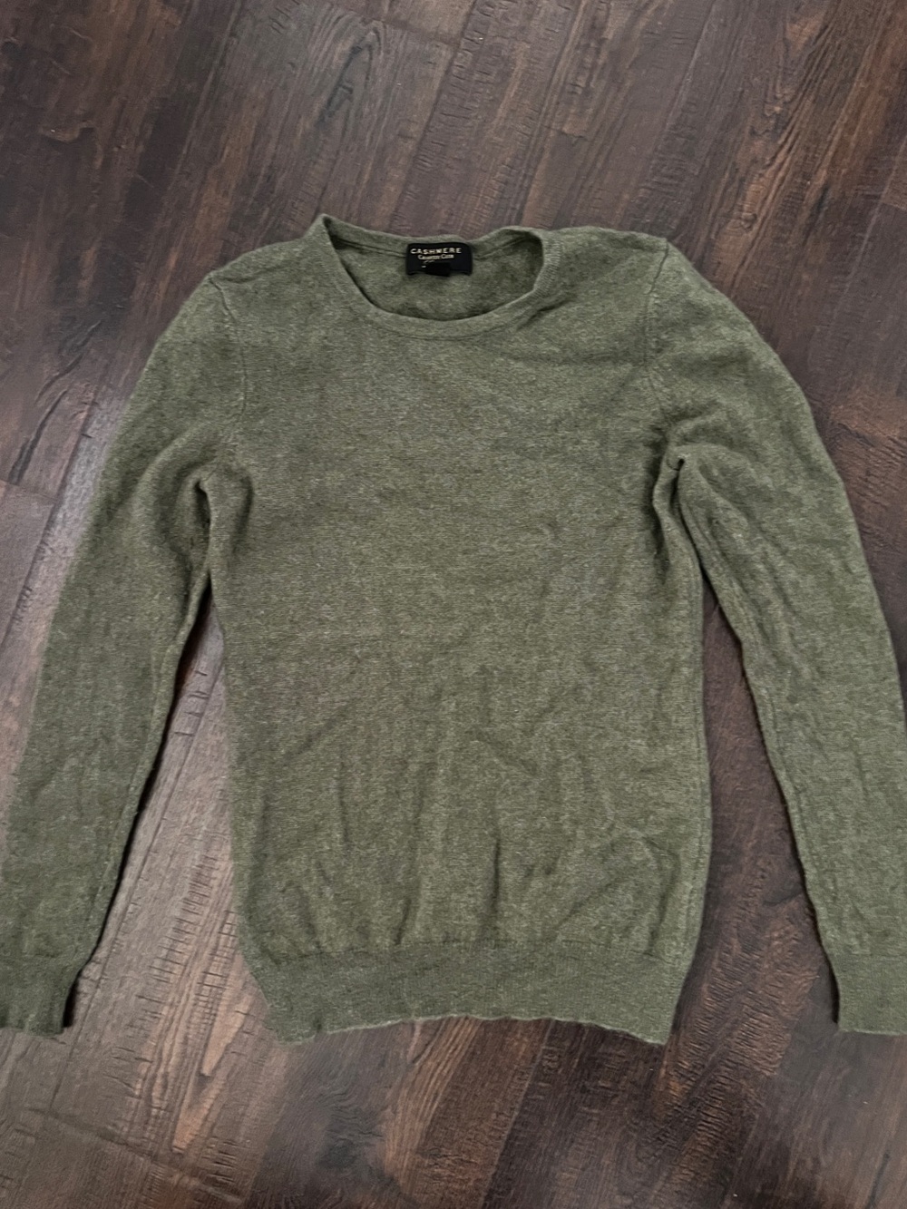 Charter Club cashmere Olive Crewneck Sweater
